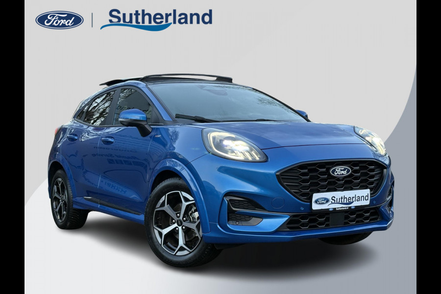 Ford Puma 1.0 EcoBoost Hybrid ST-Line Automaat 125pk | Panoramadak | Trekhaak afneembaar | Winter Pack | Adaptive cruise control  | Elektrische achterklep | Matrix LED | Keyless Entry | Navigatiesysteem | Privacy glass