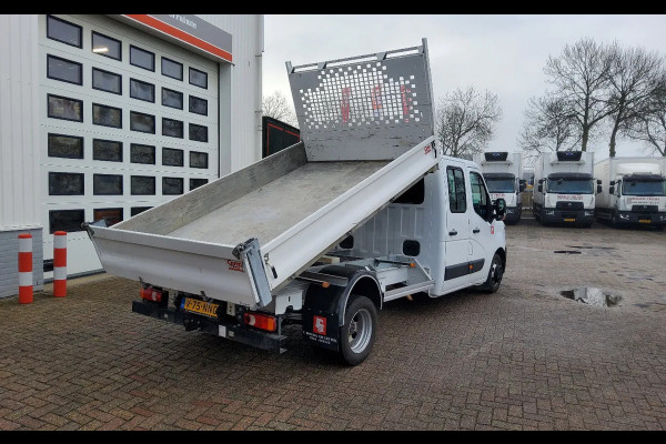 Renault Master 165.35 DUBBELE CABINE - EURO 6 - V-75-NNG - DUBBELLUCHT KIPPER + TREKHAAK