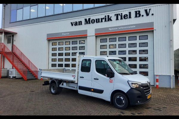 Renault Master 165.35 DUBBELE CABINE - EURO 6 - V-75-NNG - DUBBELLUCHT KIPPER + TREKHAAK