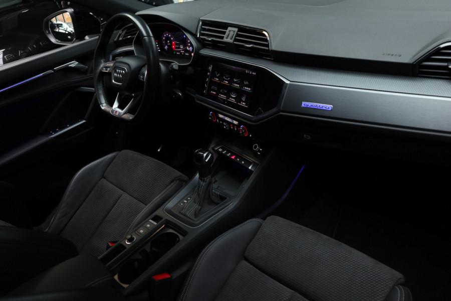 Audi Q3 Sportback 45TFSI quattro S-Line Panodak ACC B&O Leer Navi Camera Climate Elektr. bedienb. achterklep PDC LM velgen