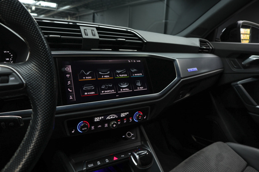 Audi Q3 Sportback 45TFSI quattro S-Line Panodak ACC B&O Leer Navi Camera Climate Elektr. bedienb. achterklep PDC LM velgen
