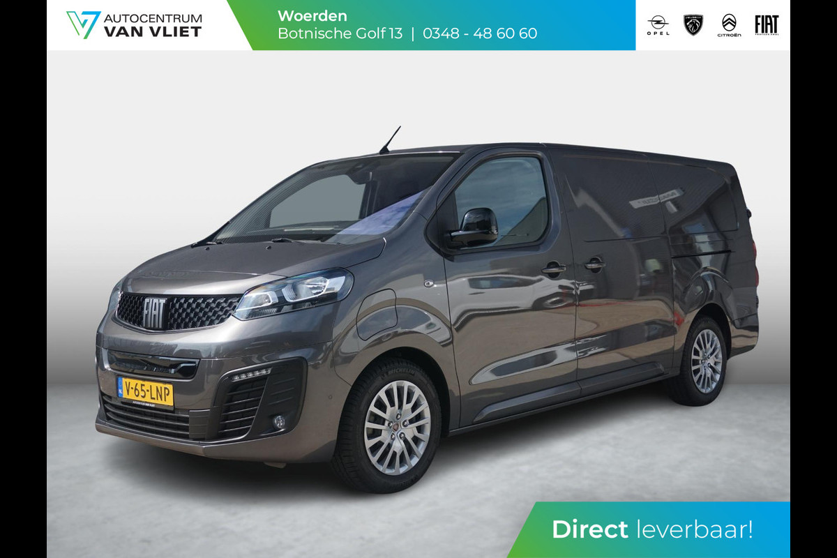 Fiat E-Scudo L3 75 kWh | Navi incl. Apple Carplay | camera | parkeersensoren voor & achter | dodehoekwaarschuwing | laadruimtebetimmering | rijklaarprijs