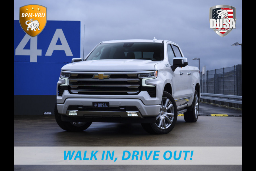 Chevrolet 1500 | Silverado | 6.2L V8 High Country | Leder | Schuifkantel NIEUW BINNEN! Getoonde accessoires zijn verkrijgbaar tegen meerprijs