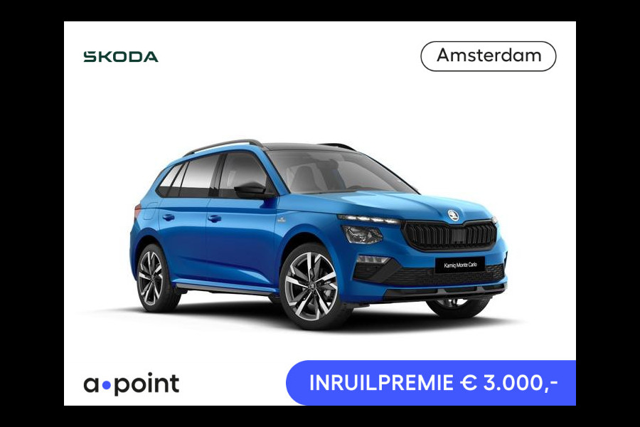 Škoda Kamiq Monte Carlo 1.0 TSI 85 kW / 115 PK SUV 7 versn. DS | Travel Assist Plus | Winter Pakket | 18 inch lichtmetalen velgen Ursa Monte Carlo
