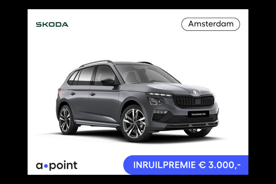 Škoda Kamiq Monte Carlo 1.0 TSI 85 kW / 115 PK SUV 7 versn. DS | Travel Assist Plus | Winter Pakket | 18 inch lichtmetalen velgen Ursa Monte Carlo