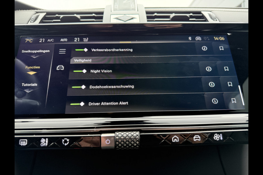 DS DS 7 225pk E-Tense Etoile (Elektrisch Schuifdak - Trekhaak - NightVision - Focal Electra - Leder incl verwarming/koeling/massage/gehe