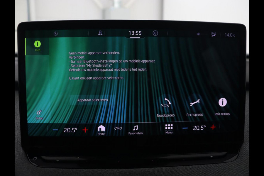 Škoda ENYAQ iV 80 | Trekhaak | Camera | Stuurverwarming | Carplay | Navigatie | 19'' | Full LED | Cruise control | Half leder | Parkeerhulp | Climate control