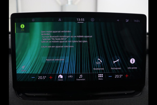 Škoda ENYAQ iV 80 | Trekhaak | Camera | Stuurverwarming | Carplay | Navigatie | 19'' | Full LED | Cruise control | Half leder | Parkeerhulp | Climate control