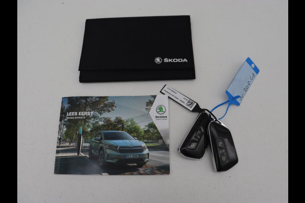 Škoda ENYAQ iV 80 | Trekhaak | Camera | Stuurverwarming | Carplay | Navigatie | 19'' | Full LED | Cruise control | Half leder | Parkeerhulp | Climate control
