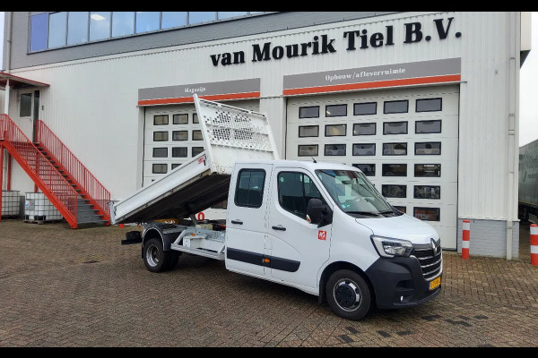 Renault Master 165.35 DUBBELE CABINE - EURO 6 - V-75-NNG - DUBBELLUCHT KIPPER + TREKHAAK