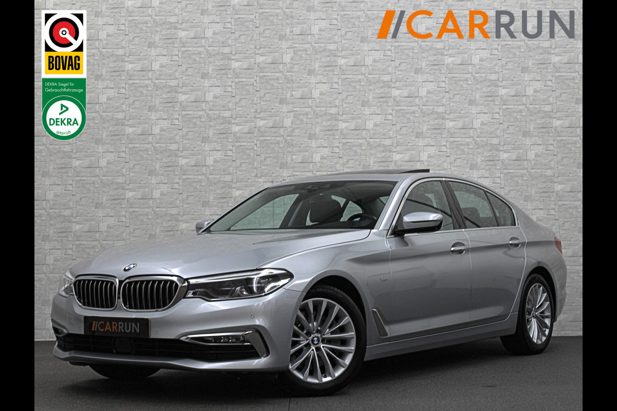 BMW 5 Serie 530d xDrive | Dealer Onderhouden | ACC | 360 Camera | Schuifdak | Comfortstoelen | Head-Up | Achterasbesturing | Leder | Keyless-Entry | Memory | Stoelverwarming V+A | LED | Stuurverwarming | Draadloos Laden | Dodehoek | BTW |