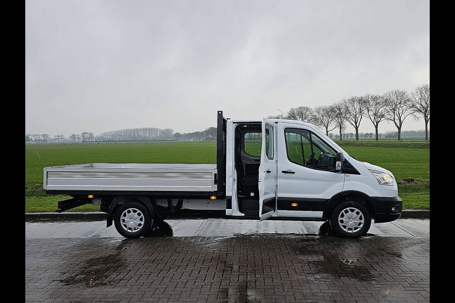 Ford Transit 350 2.0 TDCI L4H1 DC Open-Laadbak Airco 130Pk Stoelverwarming 1e Eigenaar Oh-Historie!