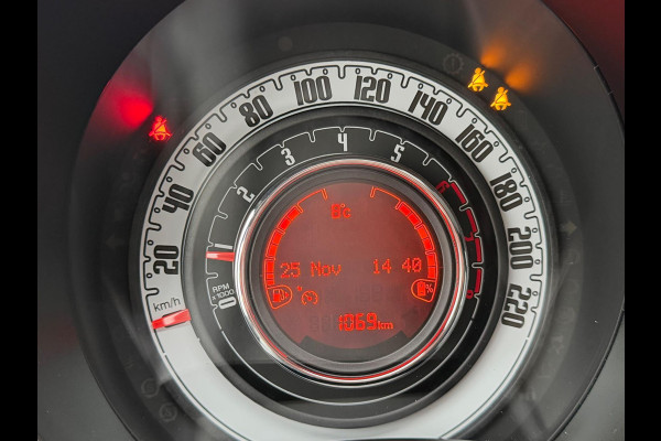 Fiat 500 1.0 Hybrid Dolcevita, Panorama, cruisecontrol,Carplay/Andriod,Leder/alcantara,was Loterijprijs!