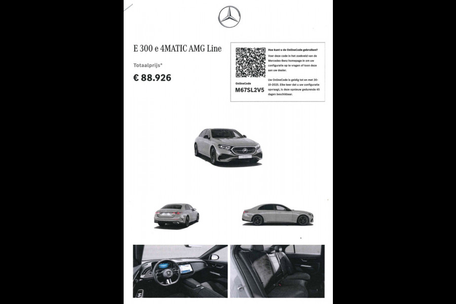 Mercedes-Benz E-Klasse E 300 e 4MATIC AMG Line Advanced Plus | Pano