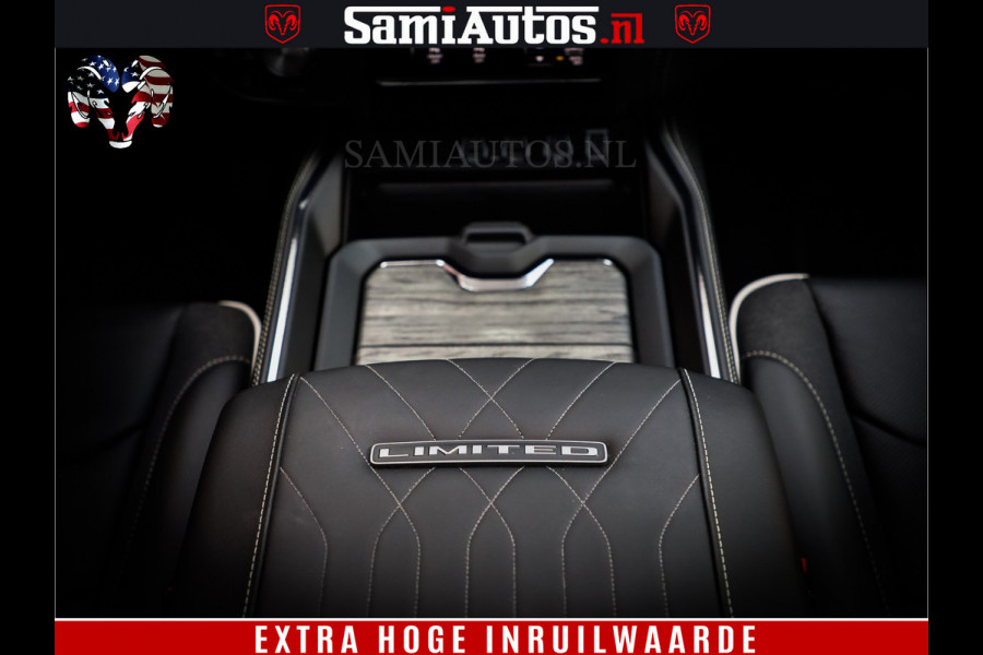 Dodge Ram 1500 Limited Night High Output 540HP 706Nm | Massage + Full Option | De Meest Luxe en Volle Pick-Up in zijn Klasse | Comfortabele Dubbele Cabine met Royale 5 Zitplaatsen | BPM vrij | Nu Leverbaar uit Voorraad | Voorraad Nr 2336 - 7700