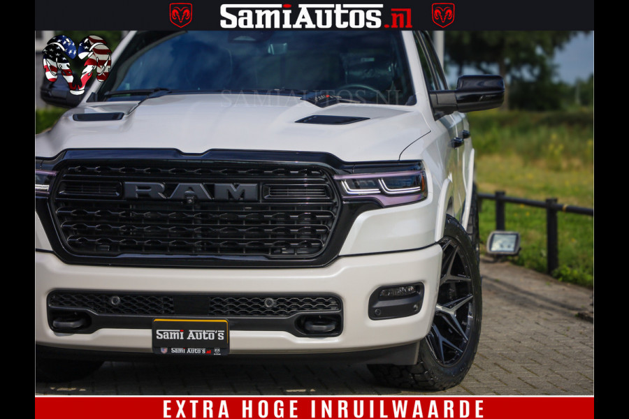 Dodge Ram 1500 Limited Night High Output 540HP 706Nm | Massage + Full Option | De Meest Luxe en Volle Pick-Up in zijn Klasse | Comfortabele Dubbele Cabine met Royale 5 Zitplaatsen | BPM vrij | Nu Leverbaar uit Voorraad | Voorraad Nr 2336 - 7700