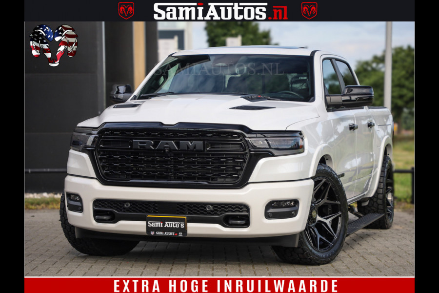 Dodge Ram 1500 Limited Night High Output 540HP 706Nm | Massage + Full Option | De Meest Luxe en Volle Pick-Up in zijn Klasse | Comfortabele Dubbele Cabine met Royale 5 Zitplaatsen | BPM vrij | Nu Leverbaar uit Voorraad | Voorraad Nr 2336 - 7700