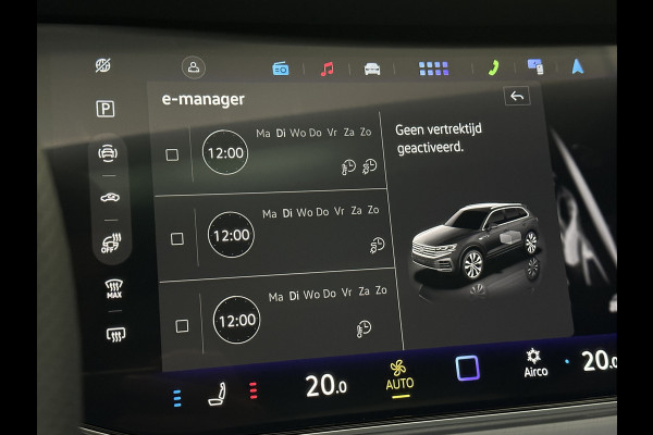 Volkswagen Touareg R 3.0 TSI 462PK E-Hybrid | Luchtvering | Puglia-Leder | Panorama | DYN-Audio | Massage | Ventilatie | ACC | Trekhaak | Nachtzicht | Head-Up | Ergo-Comfort | 22" | Keyless-Entry | Memory | 4-Zone Clima | ISO-Glas | Stoelverwarming V+A | Dodehoek | Standkachel | Carplay | Draadloos Laden |