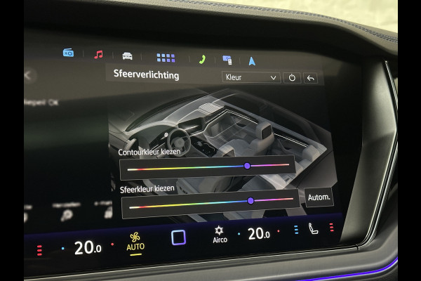 Volkswagen Touareg R 3.0 TSI 462PK E-Hybrid | Luchtvering | Puglia-Leder | Panorama | DYN-Audio | Massage | Ventilatie | ACC | Trekhaak | Nachtzicht | Head-Up | Ergo-Comfort | 22" | Keyless-Entry | Memory | 4-Zone Clima | ISO-Glas | Stoelverwarming V+A | Dodehoek | Standkachel | Carplay | Draadloos Laden |