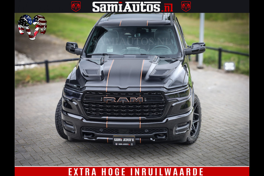 Dodge Ram 1500 Limited SPORT H.O 540HP 706Nm | Massage + Full Option | De Meest Luxe en Volle Pick-Up in zijn Klasse | Comfortabele Dubbele Cabine met Royale 5 Zitplaatsen | BPM vrij | Nu Leverbaar uit Voorraad | Voorraad Nr 2331