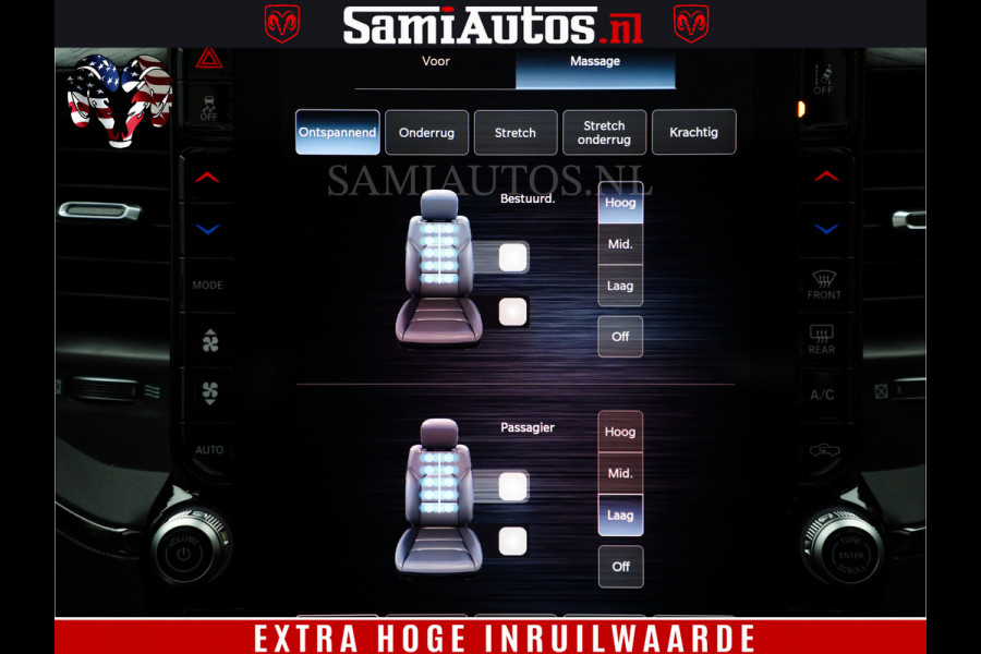 Dodge Ram 1500 Limited SPORT H.O 540HP 706Nm | Massage + Full Option | De Meest Luxe en Volle Pick-Up in zijn Klasse | Comfortabele Dubbele Cabine met Royale 5 Zitplaatsen | BPM vrij | Nu Leverbaar uit Voorraad | Voorraad Nr 2331