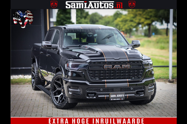 Dodge Ram 1500 Limited SPORT H.O 540HP 706Nm | Massage + Full Option | De Meest Luxe en Volle Pick-Up in zijn Klasse | Comfortabele Dubbele Cabine met Royale 5 Zitplaatsen | BPM vrij | Nu Leverbaar uit Voorraad | Voorraad Nr 2331