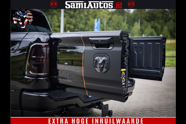 Dodge Ram 1500 Limited SPORT H.O 540HP 706Nm | Massage + Full Option | De Meest Luxe en Volle Pick-Up in zijn Klasse | Comfortabele Dubbele Cabine met Royale 5 Zitplaatsen | BPM vrij | Nu Leverbaar uit Voorraad | Voorraad Nr 2331