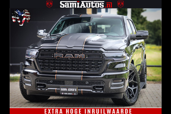 Dodge Ram 1500 Limited SPORT H.O 540HP 706Nm | Massage + Full Option | De Meest Luxe en Volle Pick-Up in zijn Klasse | Comfortabele Dubbele Cabine met Royale 5 Zitplaatsen | BPM vrij | Nu Leverbaar uit Voorraad | Voorraad Nr 2331