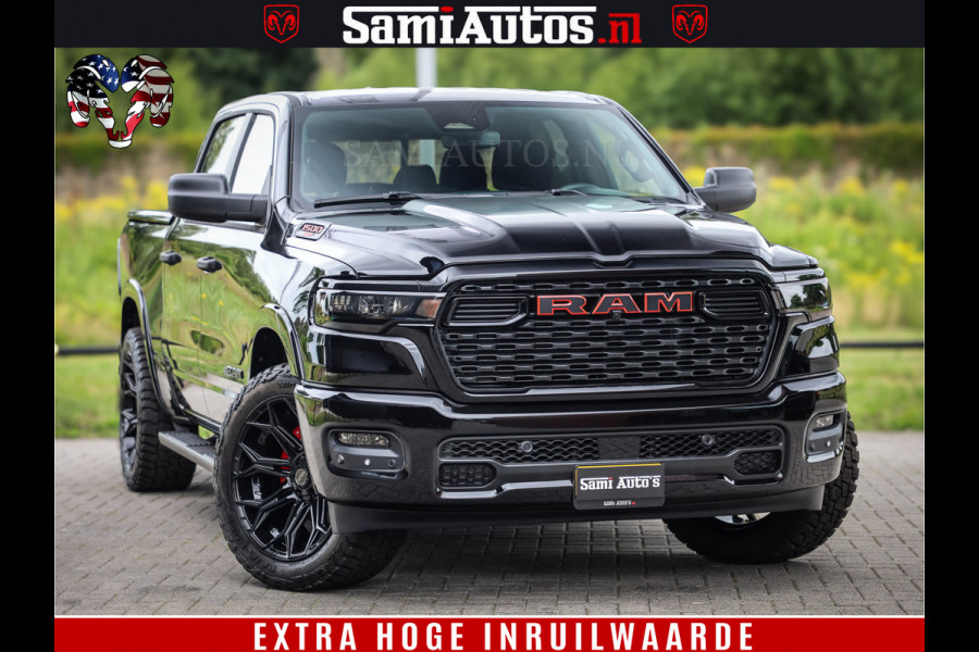 Dodge Ram TradesMan 6 Persoons Uitvoering | LEDER RS | 420Pk 636Nm | Pick-Up | Comfortabele Dubbele Cabine met Royale 6 Zitplaatsen | BPM vrij | Nu Leverbaar uit Voorraad | Voorraad Nr 2217- 2911