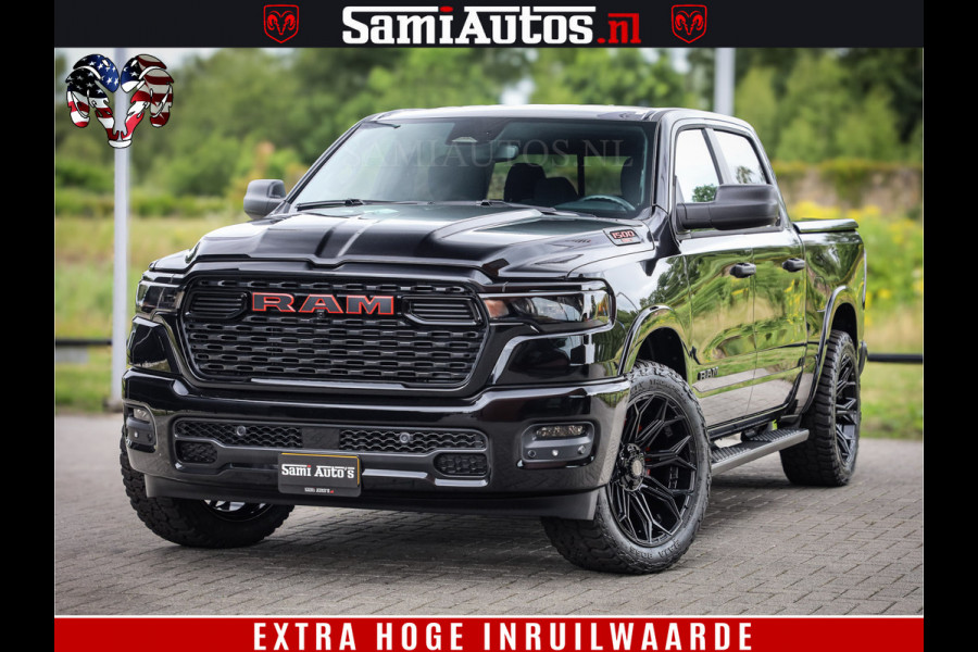 Dodge Ram TradesMan 6 Persoons Uitvoering | LEDER RS | 420Pk 636Nm | Pick-Up | Comfortabele Dubbele Cabine met Royale 6 Zitplaatsen | BPM vrij | Nu Leverbaar uit Voorraad | Voorraad Nr 2217- 2911