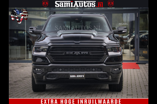 Dodge Ram 1500 SPORT BLACK EDITION | 4X4 5.7 V8 | VOL OPTIES | 360 CAMERA | APPLE CARPLAY | 3500KG | 22INCH NIGHT | FULL LED | ADAPTIVE CRUISE | MEMORY SEATS | LEDER | DUBBELE CABINE | CREWCAB