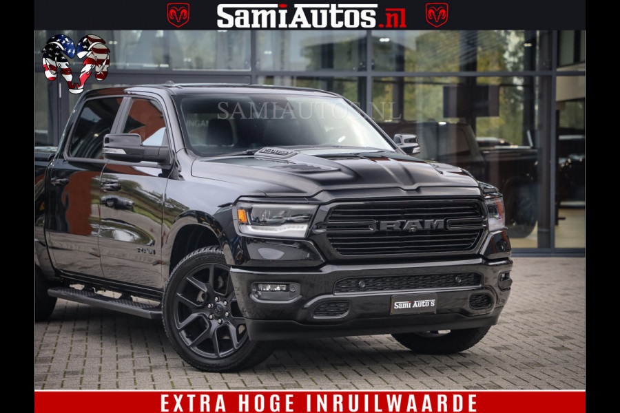 Dodge Ram 1500 SPORT BLACK EDITION | 4X4 5.7 V8 | VOL OPTIES | 360 CAMERA | APPLE CARPLAY | 3500KG | 22INCH NIGHT | FULL LED | ADAPTIVE CRUISE | MEMORY SEATS | LEDER | DUBBELE CABINE | CREWCAB