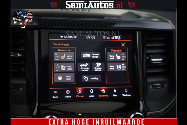 Dodge Ram 1500 SPORT BLACK EDITION | 4X4 5.7 V8 | VOL OPTIES | 360 CAMERA | APPLE CARPLAY | 3500KG | 22INCH NIGHT | FULL LED | ADAPTIVE CRUISE | MEMORY SEATS | LEDER | DUBBELE CABINE | CREWCAB