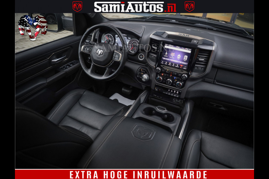 Dodge Ram 1500 SPORT BLACK EDITION | 4X4 5.7 V8 | VOL OPTIES | 360 CAMERA | APPLE CARPLAY | 3500KG | 22INCH NIGHT | FULL LED | ADAPTIVE CRUISE | MEMORY SEATS | LEDER | DUBBELE CABINE | CREWCAB