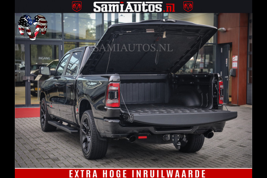 Dodge Ram 1500 SPORT BLACK EDITION | 4X4 5.7 V8 | VOL OPTIES | 360 CAMERA | APPLE CARPLAY | 3500KG | 22INCH NIGHT | FULL LED | ADAPTIVE CRUISE | MEMORY SEATS | LEDER | DUBBELE CABINE | CREWCAB