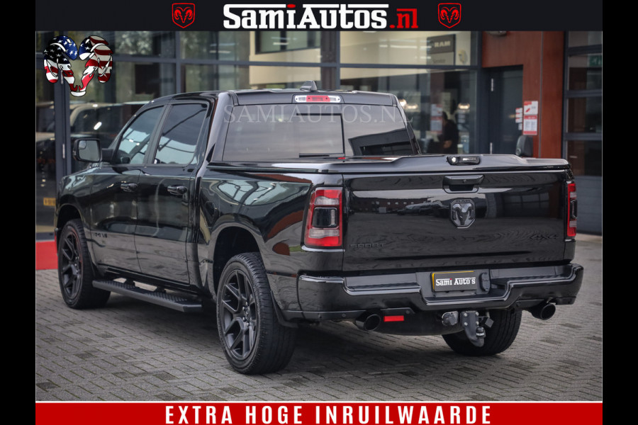Dodge Ram 1500 SPORT BLACK EDITION | 4X4 5.7 V8 | VOL OPTIES | 360 CAMERA | APPLE CARPLAY | 3500KG | 22INCH NIGHT | FULL LED | ADAPTIVE CRUISE | MEMORY SEATS | LEDER | DUBBELE CABINE | CREWCAB