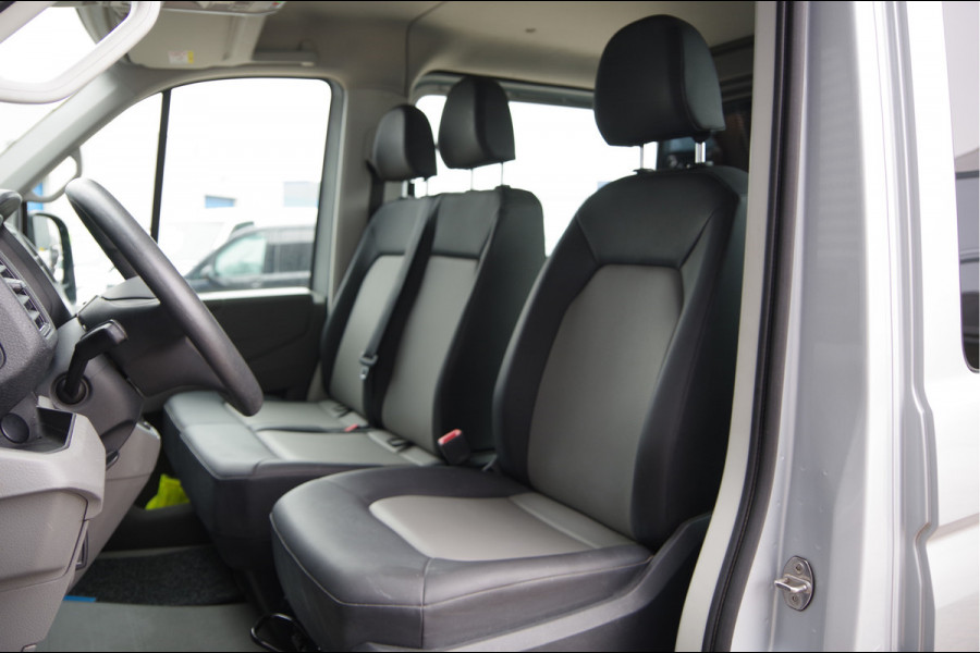 Volkswagen Crafter 35 2.0 TDI L3H2 DC 6P, 140PK AUT. LEDER, TREKHAAK, CAMERA, NAVI, AIRCO, APPLE CARPLAY/ANDROID AUTO, DUBBELE CABINE, DUBBEL CABIN