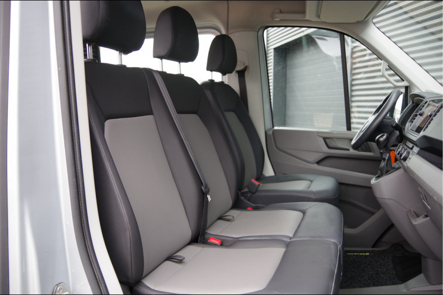 Volkswagen Crafter 35 2.0 TDI L3H2 DC 6P, 140PK AUT. LEDER, TREKHAAK, CAMERA, NAVI, AIRCO, APPLE CARPLAY/ANDROID AUTO, DUBBELE CABINE, DUBBEL CABIN