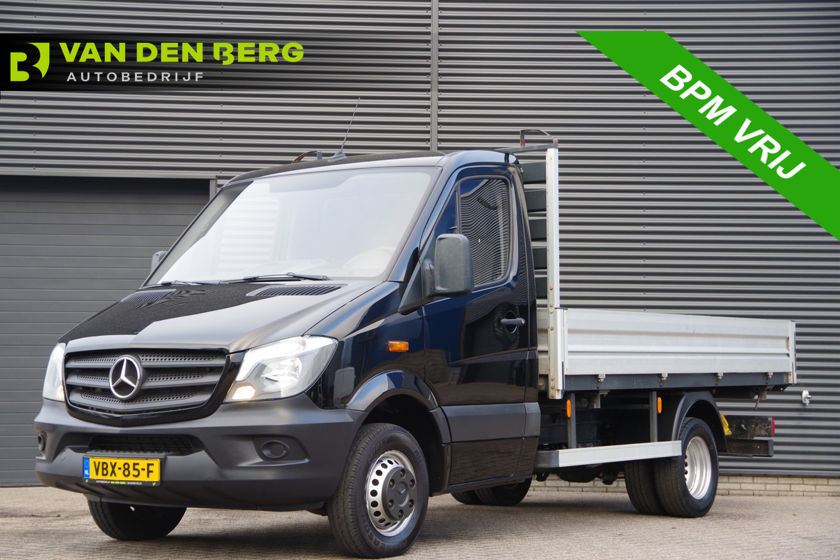 Mercedes-Benz Sprinter 519 3.0 V6 KIPPER 3 ZIJDIG, OPEN LAADBAK, 3.5T TREKHAAK, DUBBELLUCHT, AIRCO, CRUISE, MF STUURWIEL, PICK-UP ,PICKUP
