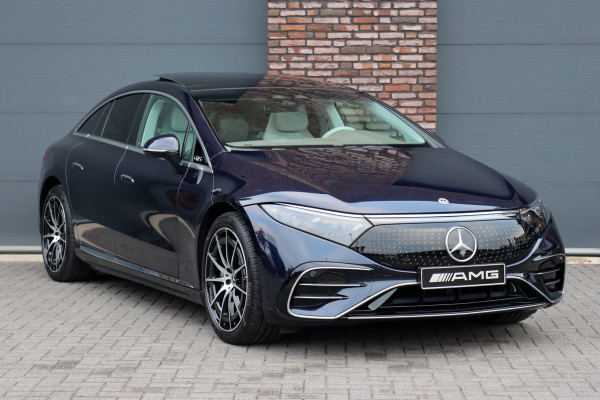 Mercedes-Benz EQS 450+ AMG Line 108 kWh | Hyperscreen | Luchtvering | Achterasbesturing | Distronic | Burmester | Memory | Keyless Go | Warmtepomp | Elek. Zitplaatsen Achter |