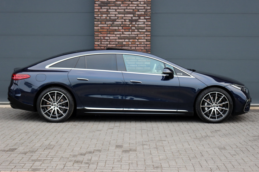 Mercedes-Benz EQS 450+ AMG Line 108 kWh | Hyperscreen | Luchtvering | Achterasbesturing | Distronic | Burmester | Memory | Keyless Go | Warmtepomp | Elek. Zitplaatsen Achter |