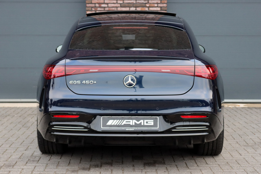 Mercedes-Benz EQS 450+ AMG Line 108 kWh | Hyperscreen | Luchtvering | Achterasbesturing | Distronic | Burmester | Memory | Keyless Go | Warmtepomp | Elek. Zitplaatsen Achter |