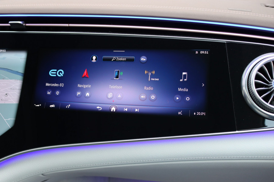 Mercedes-Benz EQS 450+ AMG Line 108 kWh | Hyperscreen | Luchtvering | Achterasbesturing | Distronic | Burmester | Memory | Keyless Go | Warmtepomp | Elek. Zitplaatsen Achter |