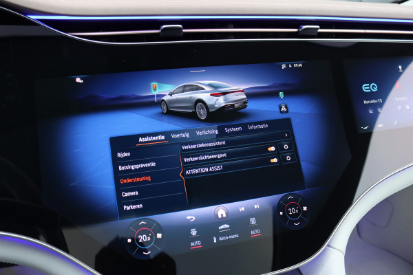 Mercedes-Benz EQS 450+ AMG Line 108 kWh | Hyperscreen | Luchtvering | Achterasbesturing | Distronic | Burmester | Memory | Keyless Go | Warmtepomp | Elek. Zitplaatsen Achter |