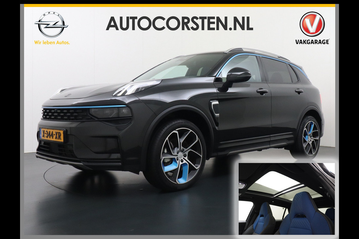 Lynk & Co 01 AUT-7 261pk PHEV Zwarte-Hemel Pano-Schuifdak Lmv 20" 360°Camera Apple Carplay Android Auto Adap.Cruise Navi Pdc Ecc Keyless Led  Elek.Memory.Stoel File assistent Dodehoek detector Elektrisch bedienbare achterklep Rijstrooksensor Wifi Verkeersbord detectie 425Nm koppel 3,7kw laadvermogen 1.800KG-Trekvermogen! €44.880 Nieuwprijs 1e Eigenaar Origineel NLse auto!