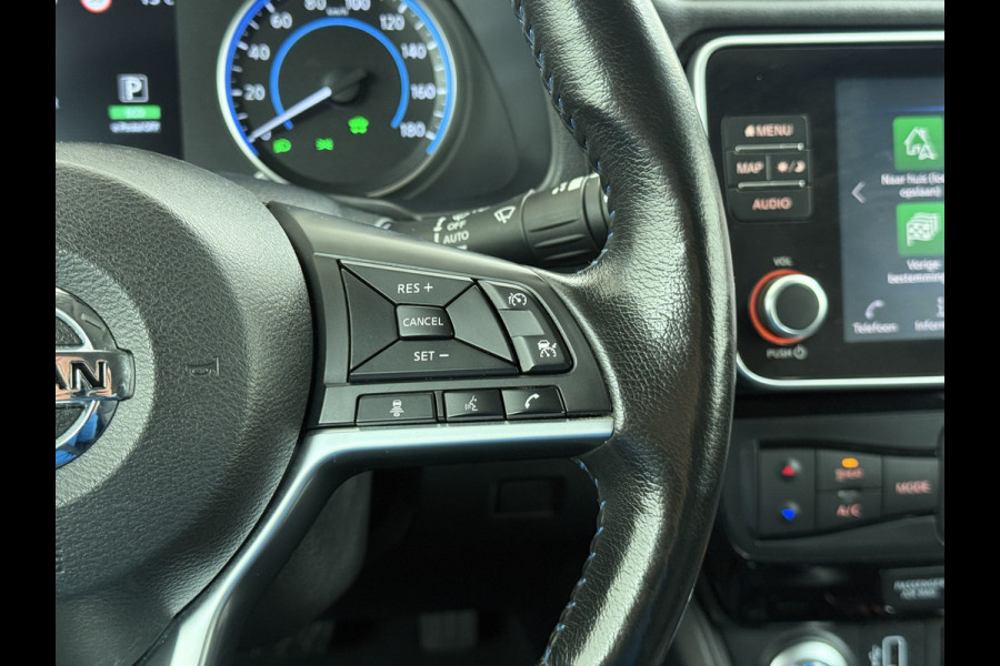 Nissan Leaf Acenta 40kWh Navi Camera Adap.Cruise Apple Carplay Android Ecc SOH 88% DAB Stuur-Stoel-Achterbankverwarming Lmv Privacy Glas Rijstrooksensor Origineel Nederlandse Auto 1e Eigenaar