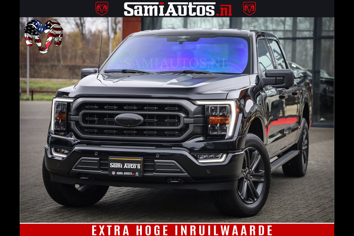 Ford USA F-150 BLACK OPS | 5.0 V8 406PK | 360 CAMERA | UITLAAT KLEP | BEDSLIDE | CREW CAB | LEDER | CREW CAB | DUBBELE CABINE | 5 PERSOONS | DC | GRIJSKENTEKEN |