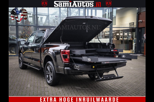 Ford USA F-150 BLACK OPS | 5.0 V8 406PK | 360 CAMERA | UITLAAT KLEP | BEDSLIDE | CREW CAB | LEDER | CREW CAB | DUBBELE CABINE | 5 PERSOONS | DC | GRIJSKENTEKEN |