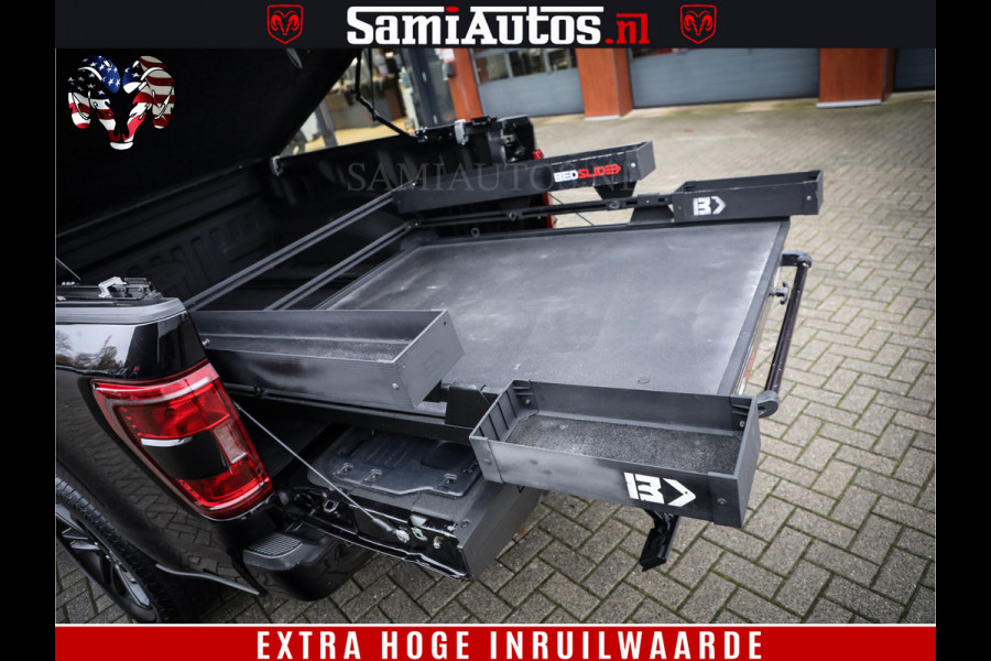 Ford USA F-150 BLACK OPS | 5.0 V8 406PK | 360 CAMERA | UITLAAT KLEP | BEDSLIDE | CREW CAB | LEDER | CREW CAB | DUBBELE CABINE | 5 PERSOONS | DC | GRIJSKENTEKEN |