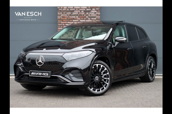 Mercedes-Benz EQS SUV 450 4MATIC AMG Line 118 kWh | Facelift | Hyperscreen | Achterasbesturing | Airmatic | Distronic+ | Massage | Burmester | Trekhaak | Verwarmd Stuurwiel | HUD | Stoelventilatie |